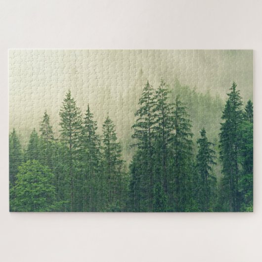 Puzzle Foggy vert Pine Trees Nature Photo (Horizontal)