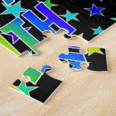 Puzzle "FOI" Prénom, Amusant "HEUREUX ANNIVERSAIRE" (Côté)