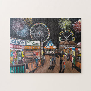Puzzle Foire de nuit peinture par Alfred Fox