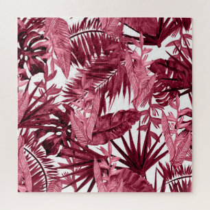 Puzzle Foliage Aquarelle violet, Floral sans joint.