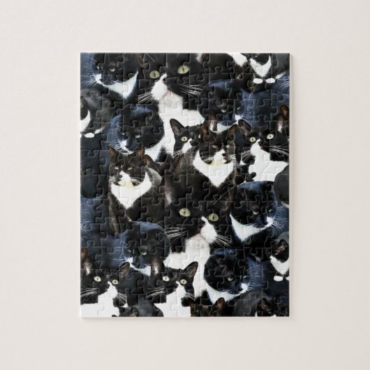 Puzzle Folie de chats de Tuxedo (Vertical)
