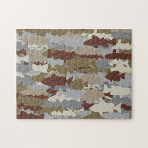 Puzzle Folie de poissons camouflage marron