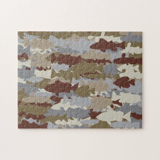 Puzzle Folie de poissons camouflage marron (Horizontal)