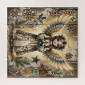 Puzzle Folk Art Ange de Noël (Horizontal)