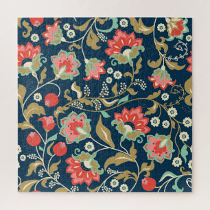 Puzzle Folk Floral Colorful : Main Tirée Sans Seamless