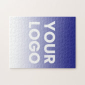Puzzle Fond de couleur | Dégradé blanc et votre logo (Horizontal)