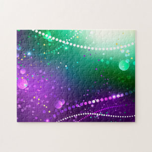 Puzzle Fond violet festif de Mardi Gras