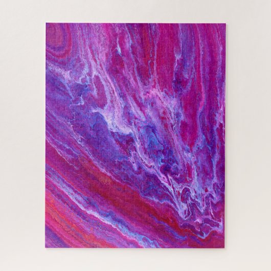 Puzzle Fondre de marbre rose et violet en versement acryl (Vertical)
