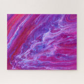 Puzzle Fondre de marbre rose et violet en versement acryl (Horizontal)