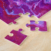 Puzzle Fondre de marbre rose et violet en versement acryl (Côté)