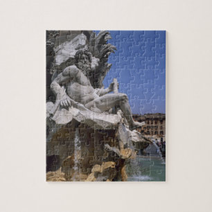 Puzzle Fontaine des Quatre-Fleuves, place Navone, Rome,