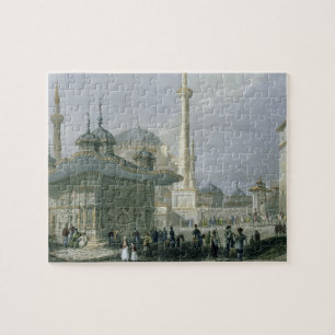 Puzzle Fontaine et carré de St Sophia, Istanbul, engra