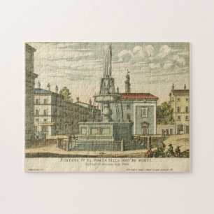Puzzle Fontaine italienne dans la place par Falda
