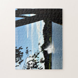 Puzzle Fontaine sur le lac
