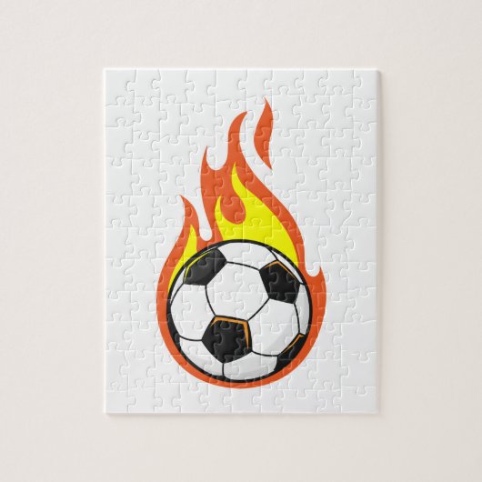 Puzzle Football en feu (Vertical)
