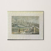 Puzzle Forçant le jardin en hiver, des fragments sur le (Horizontal)