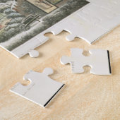 Puzzle Forçant le jardin en hiver, des fragments sur le (Côté)