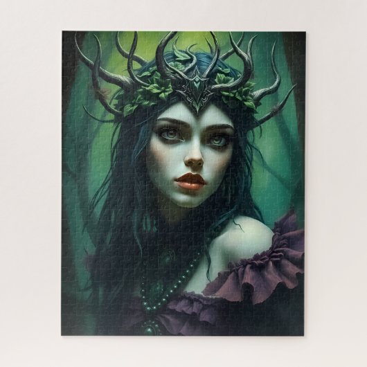 Puzzle Forest Dryad Queen - Mystical Nature Fantasy (Vertical)