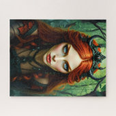 Puzzle Forest Dryad Queen - Mystical Nature Fantasy Art (Horizontal)