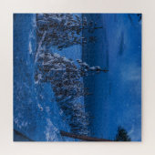 Puzzle Forest path at winter night (Horizontal)