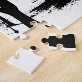 Puzzle Forêt Abstraite de silhouette avec jaune et violet (Côté)