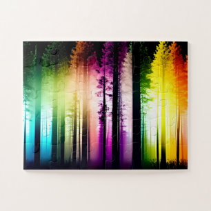 Puzzle Forêt Abstraite pour enfants Rainbow Lit