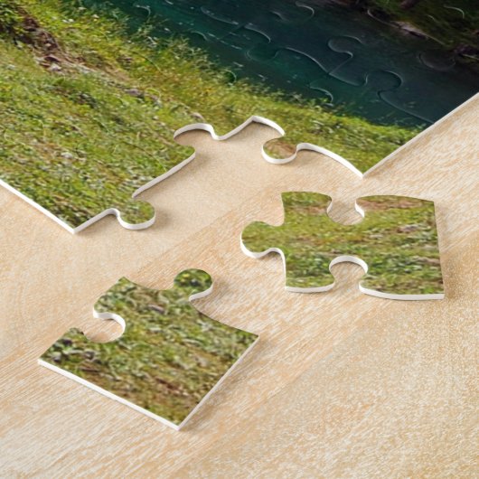 Puzzle Forêt alpine pittoresque et lac (Côté)