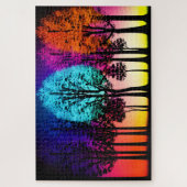 Puzzle Forêt arc-en-ciel enchantée avec soleil (Vertical)