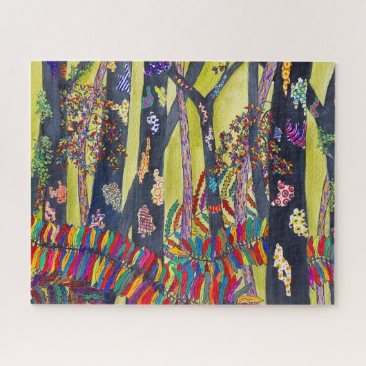 Puzzle Forêt Bleue Colorée Fun (Horizontal)