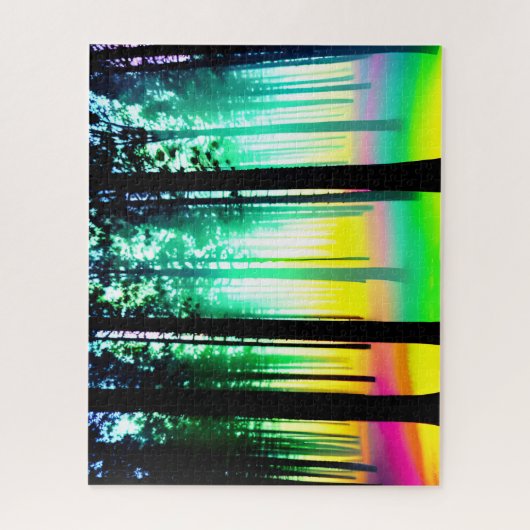 Puzzle Forêt céleste arc-en-ciel enchantée (Vertical)