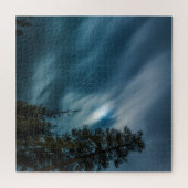 Puzzle Forêt dans le ciel nocturne lunaire (Horizontal)