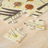 Puzzle Forêt d'automne : Motif graphique transparent. (Côté)