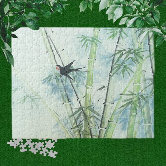 Puzzle Forêt de bambou - vert