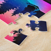 Puzzle Forêt de cerfs aurores boréales (Côté)