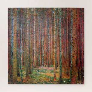 Puzzle Forêt de Fir   Gustav Klimt