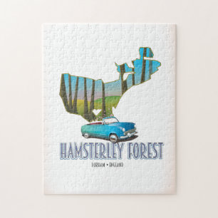 Puzzle Forêt de Hamsterley Durham Angleterre carte