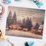 Puzzle Forêt de maison d'hiver - Jean 14:27 Bible Verse<br><div class="desc">Venez profiter de la sérénité de la saison avec notre puzzle "Village d'hiver paisible". Ce puzzle enchanteur vous transporte dans un village enneigé niché au coeur d'une forêt majestueuse. Les grands pins se tiennent debout, leurs branches drapées dans la neige scintillante, tandis que les maisons, avec leurs charmants toits de...</div>