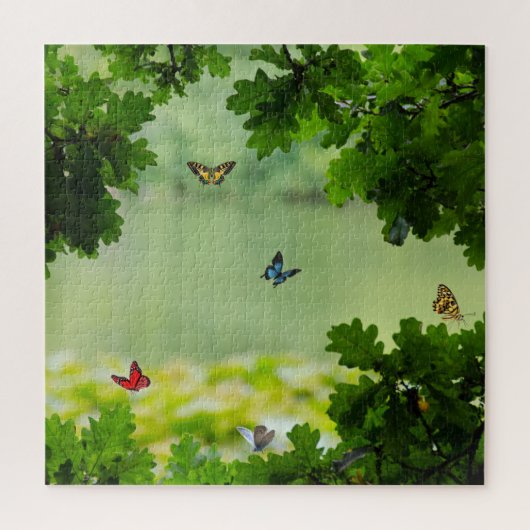 Puzzle Forêt de papillons enchantée (Vertical)