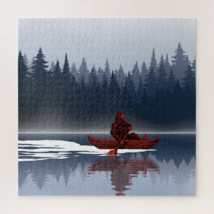 Puzzle Forêt de pins sauvages du lac Bigfoot