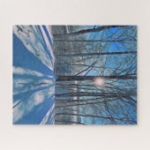 Puzzle Forêt d'hiver avec paysage de neige (Horizontal)
