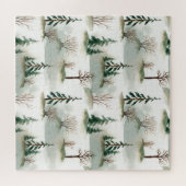 Puzzle Forêt d'hiver : Flou vert à main (Horizontal)