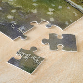 Puzzle forêt d'hiver peinture aquarelle (Côté)