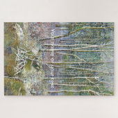 Puzzle forêt d'hiver peinture aquarelle (Horizontal)
