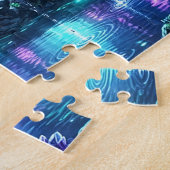 Puzzle Forêt lumineuse avec lac (Côté)