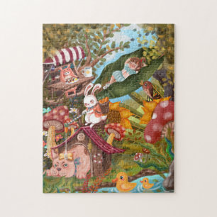 Puzzle Forêt magique mignonne