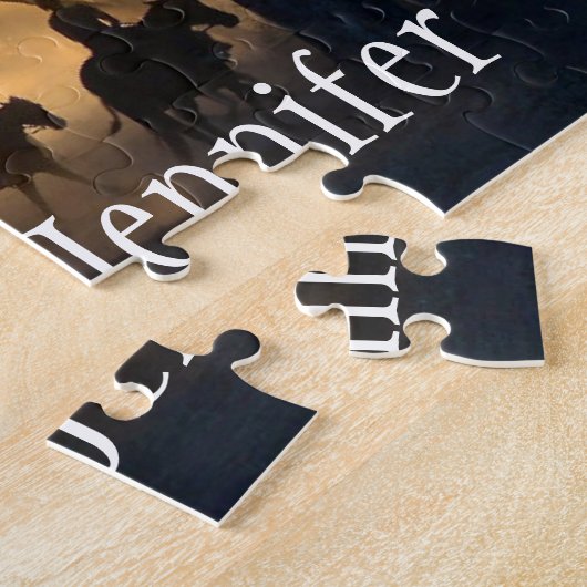 Puzzle Forêt magnifique Chevaux d'équitation Sun Riding N (Côté)