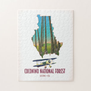 Puzzle Forêt nationale de Coconino Arizona USA carte