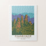 Puzzle Forêt nationale de Zhangjiajie Chine Voyage Art Re<br><div class="desc">Zhangjiajie National Forest dessin vectoriel. Zhangjiajie National Forest Park est un parc forestier national situé à Zhangjiajie,  province du Hunan,  Chine.</div>