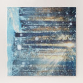 Puzzle Forêt neigeuse Scène hivernale gelée (Horizontal)