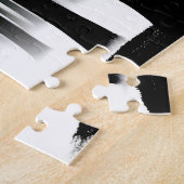 Puzzle Forêt Noire et Blanche avec une lueur verte unique (Côté)